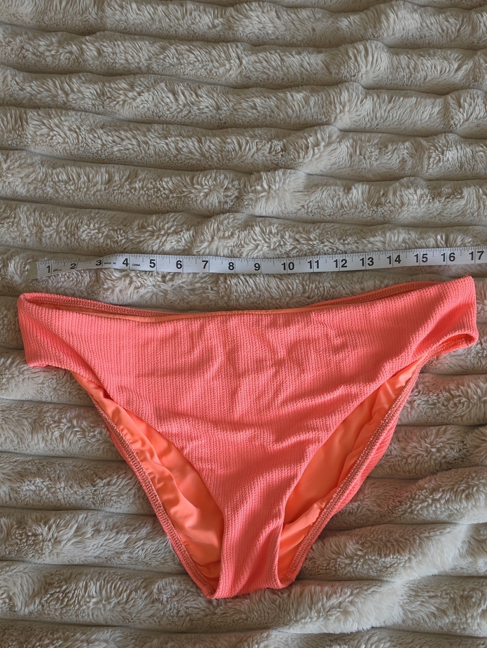 next Coral Ribbed Bikini Bottom